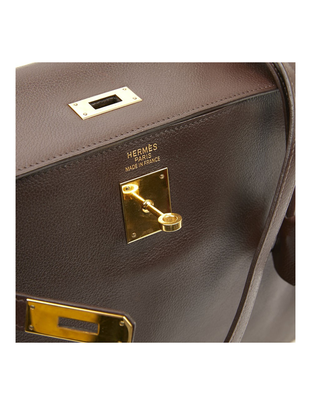 Kelly II 35 HERMES cur grainé marron