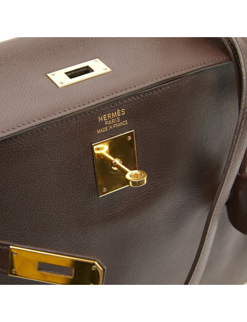 Kelly II 35 HERMES cur grainé marron