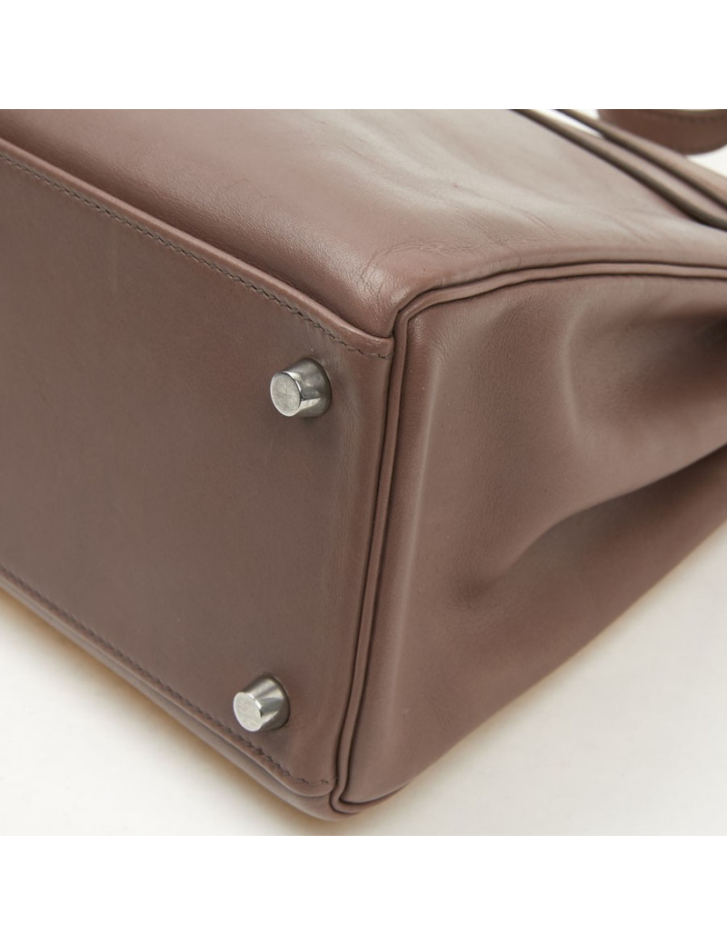 Kelly II  T 32 HERMES en cuir parchemin bois de rose