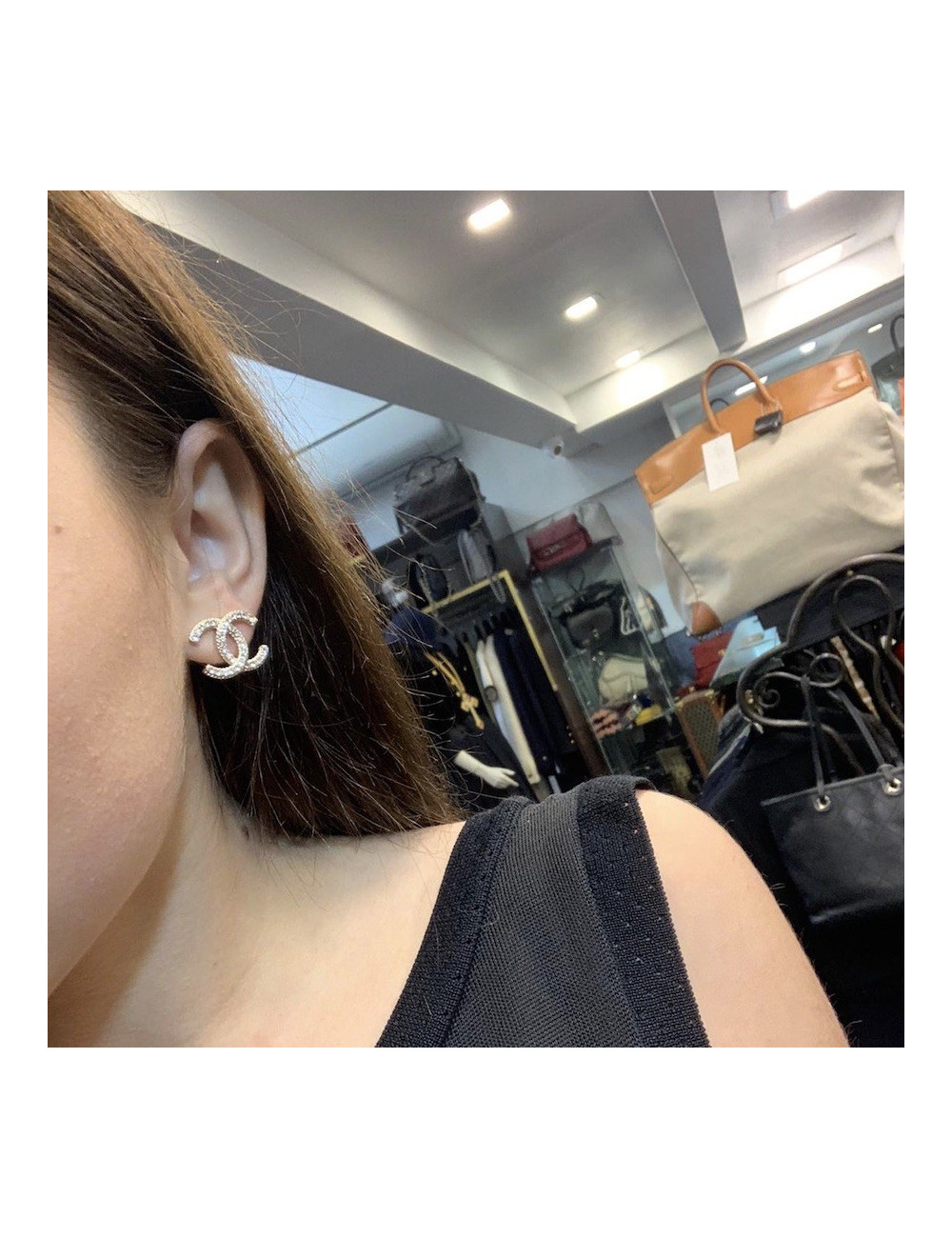 Boucles d’oreille CHANEL  or vintage