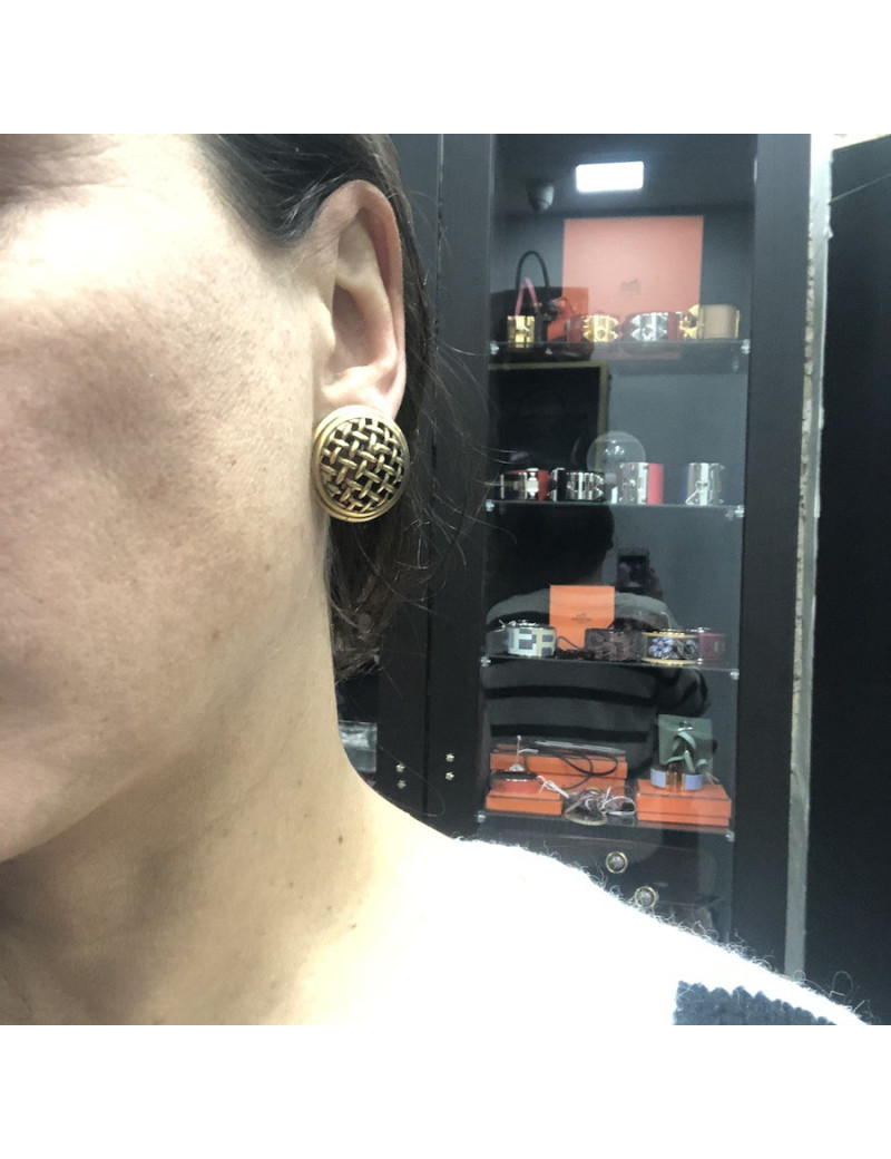 Boucles d'oreille clips YSL SAINT LAURENT Vintage