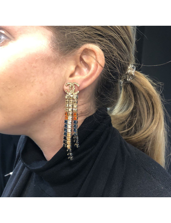 Clips pendants CHANEL Egypte dorés 2