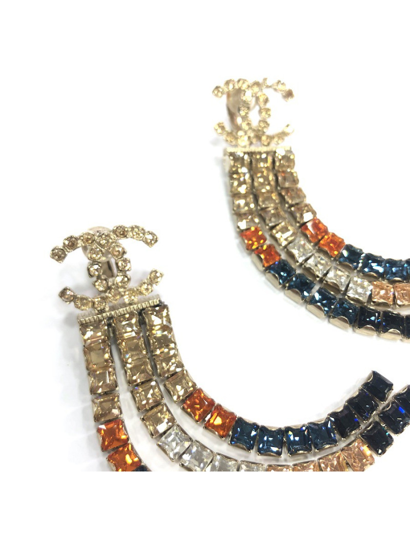 Clips pendants CHANEL Egypte dorés