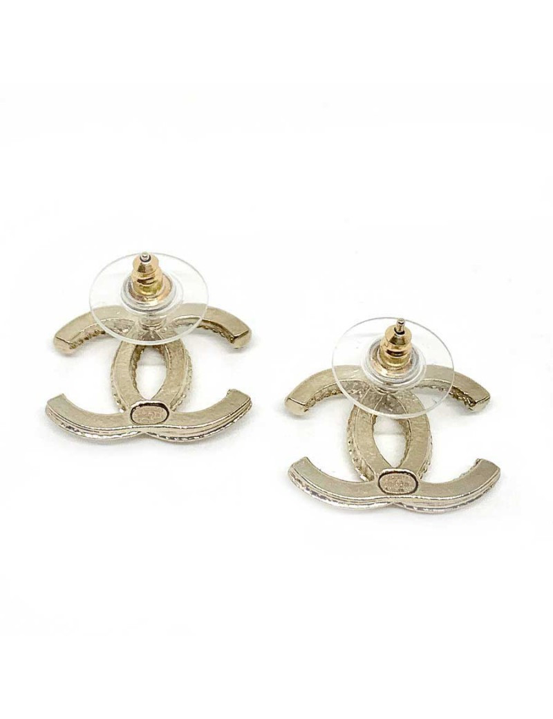 Boucles d'oreille CHANEL strass GM