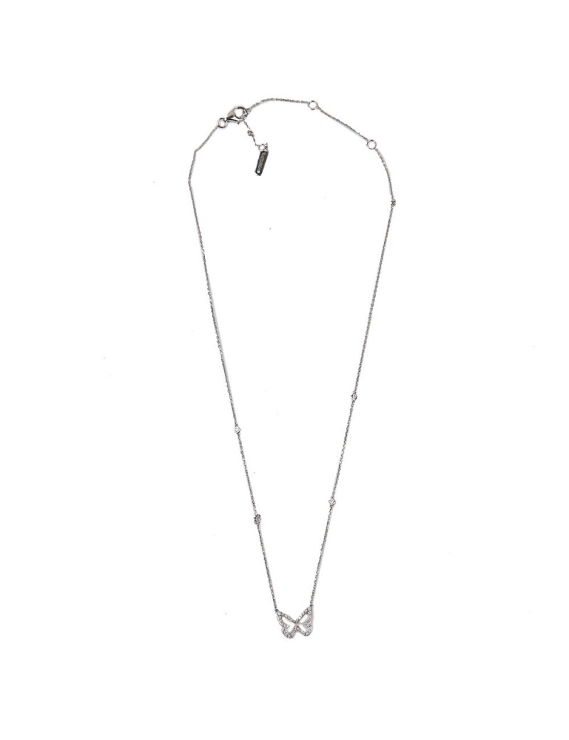 Collier Butterfly Messika or blanc diamants
