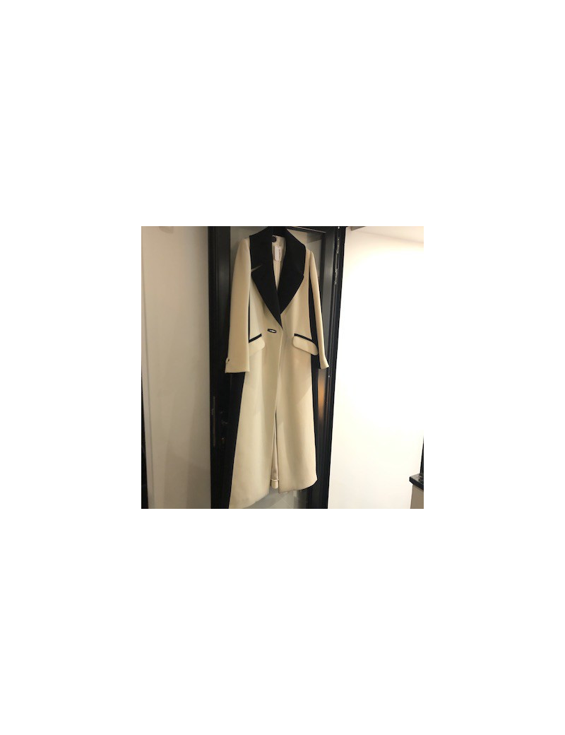 MANTEAU LONG NUDE ET NOIR