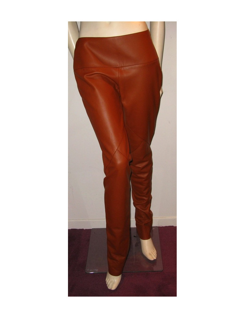 Pants size low leather HERMES