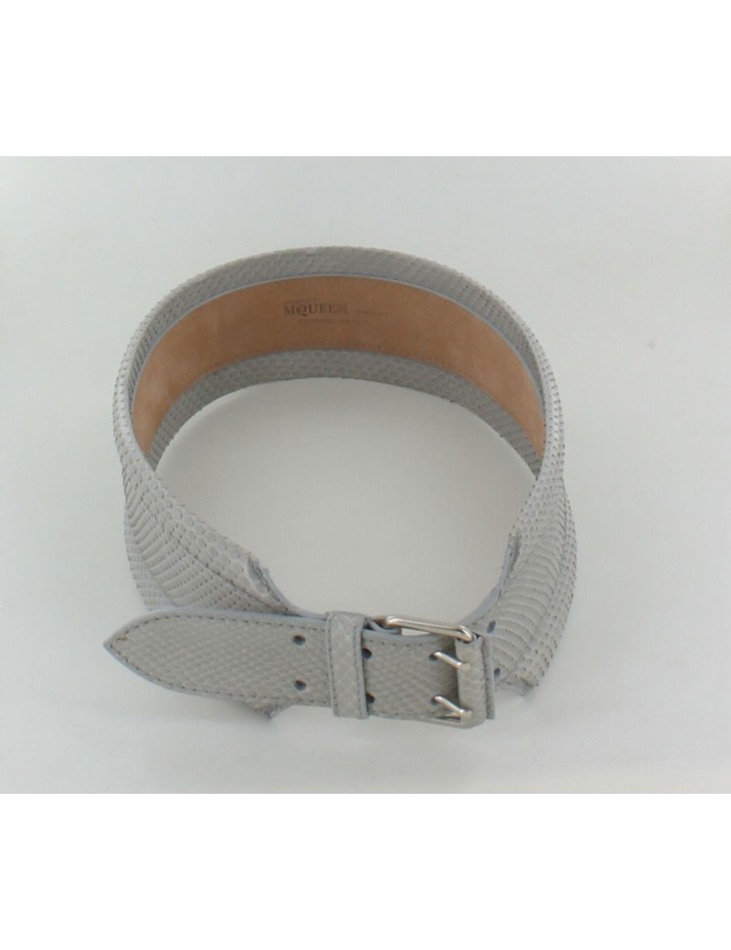 Ceinture ALEXANDER  Mc  QUEEN en reptile gris