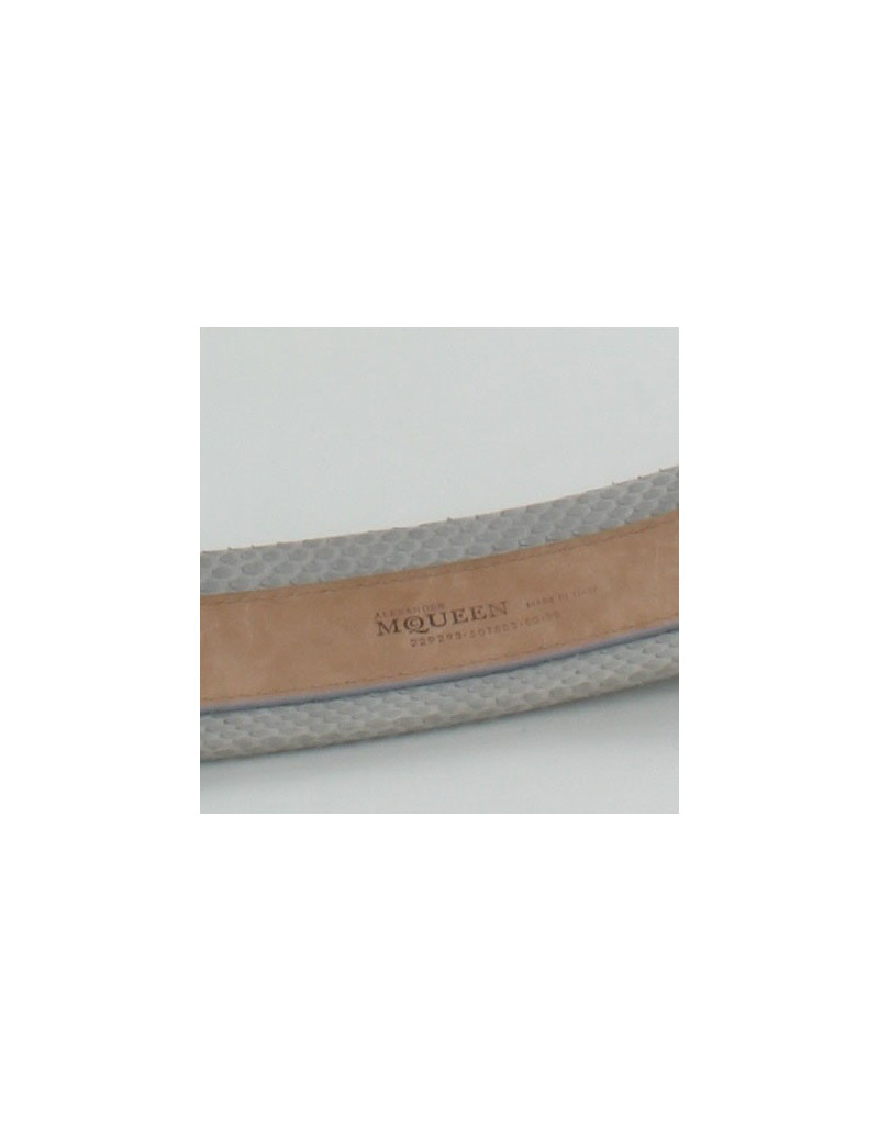Ceinture ALEXANDER  Mc  QUEEN en reptile gris
