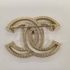 Broche CHANEL Double C strass