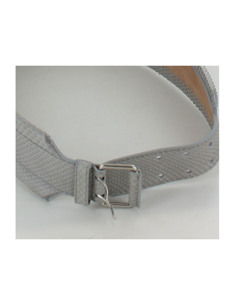 Ceinture ALEXANDER  Mc  QUEEN en reptile gris