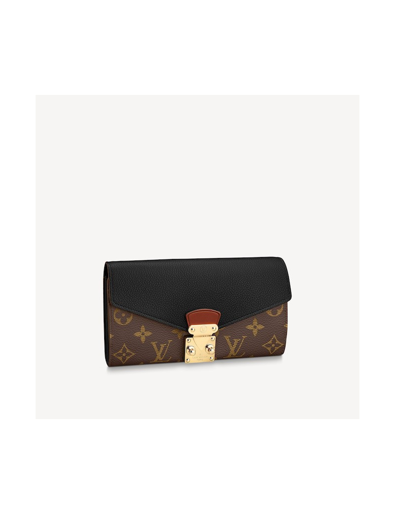 Pochette LOUIS VUITTON toile monogram et cuir corail