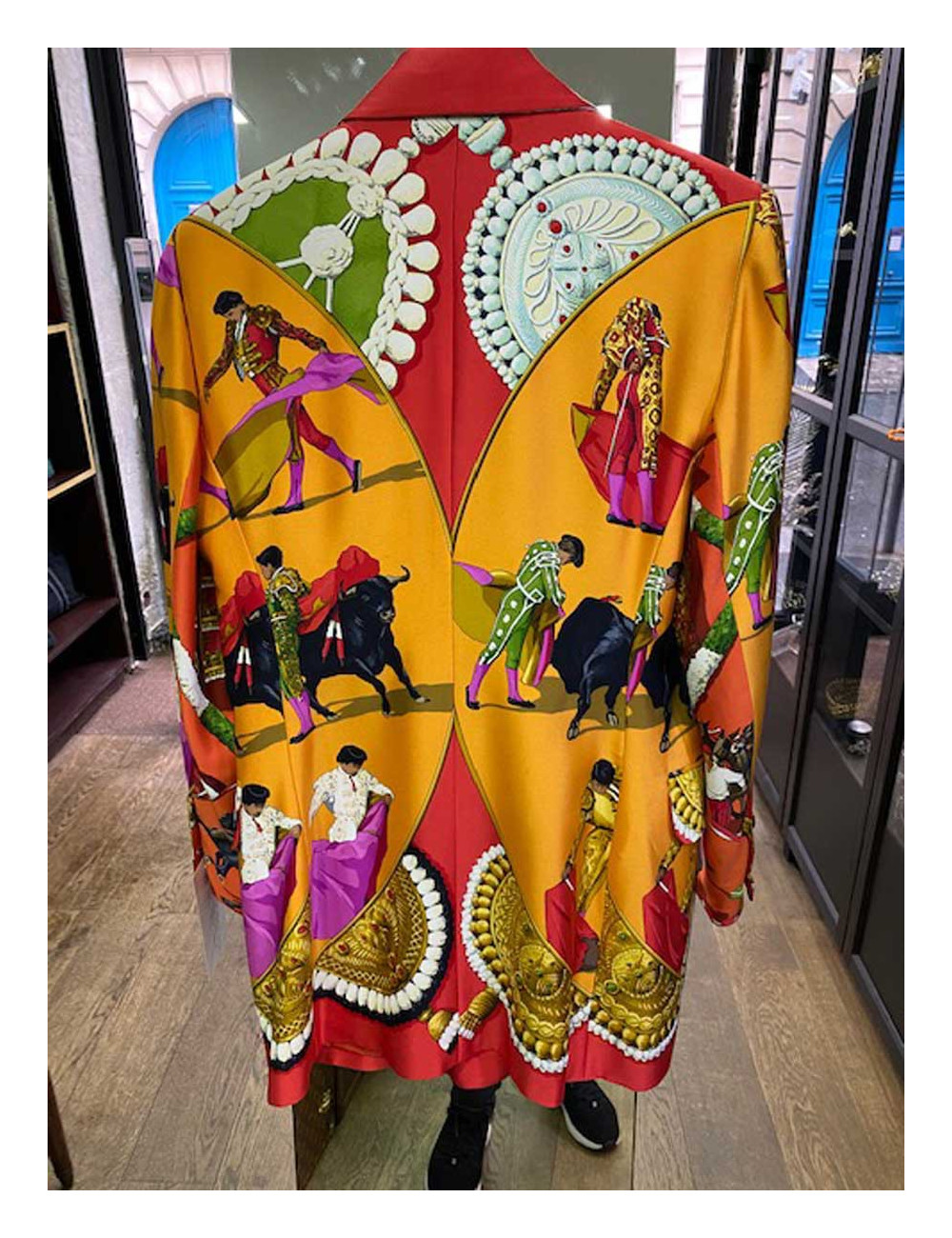 Veste HERMES La Corrida soie Vintage