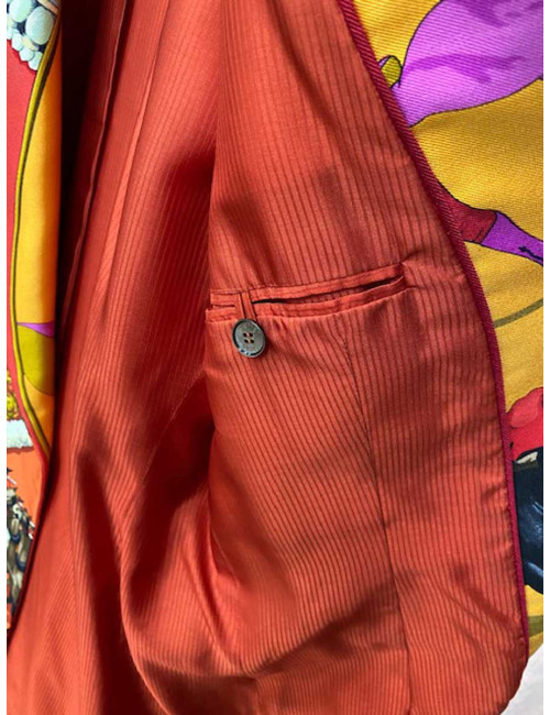 Veste HERMES La Corrida soie Vintage