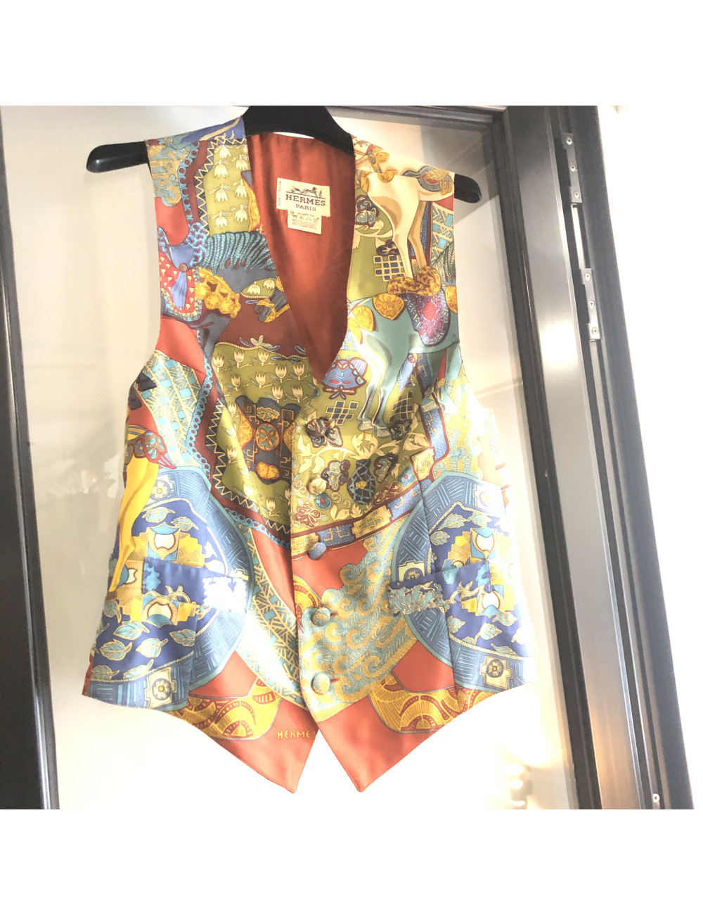 Gilet HERMES T 50 en soie 