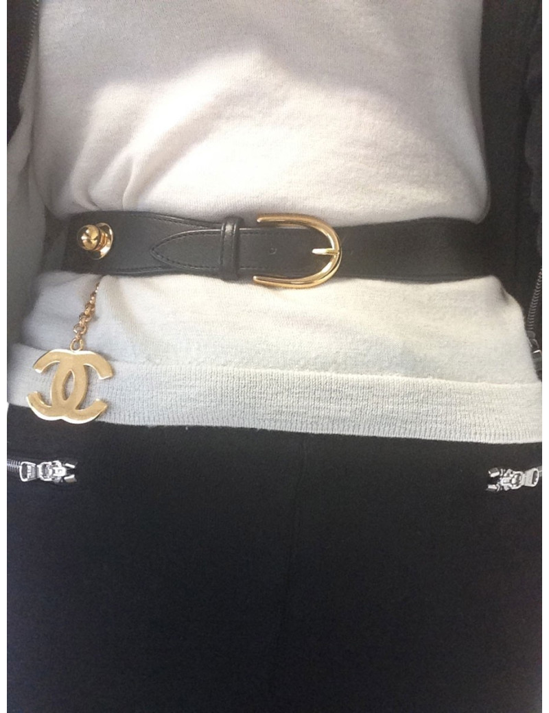 Ceinture Chanel logo CC