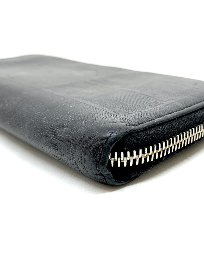 CHANEL Vintage Long Wallet in Black Leather