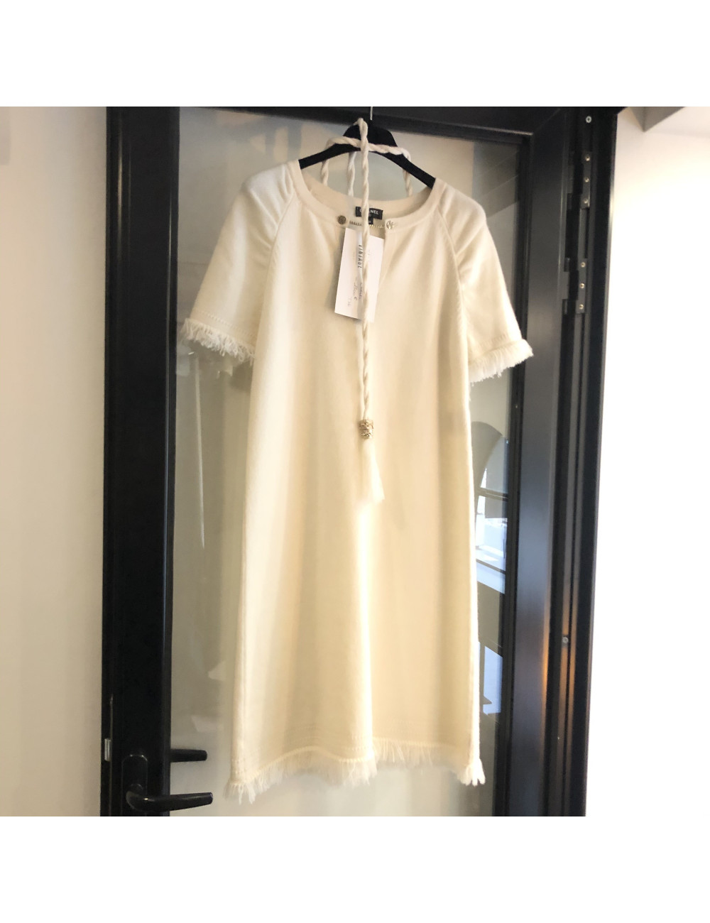 Robe T 36 CHANEL cachemire écru