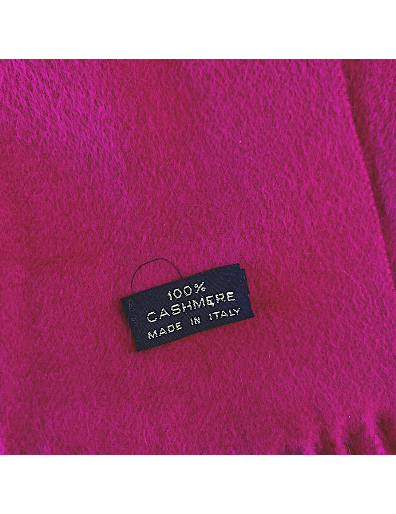 CHANEL fuchsia cashmere scarf