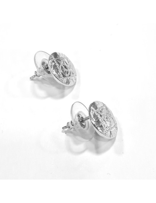 Boucles d'oreille CHANEL CC argent