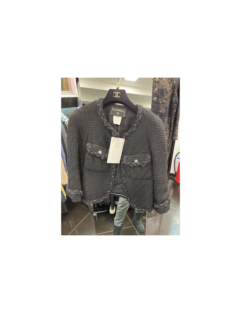 Veste CHANEL tweed noir