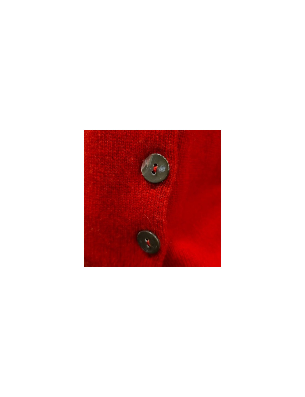 Gilet T  CHANEL  "Paris-Shanghai"en cachemire rouge 