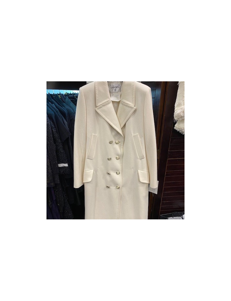 Manteau CHANEL laine blanc