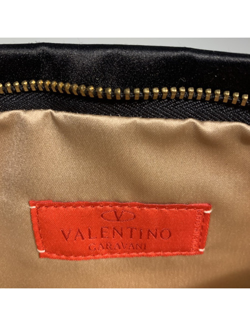 Pochette VALENTINO soie noire