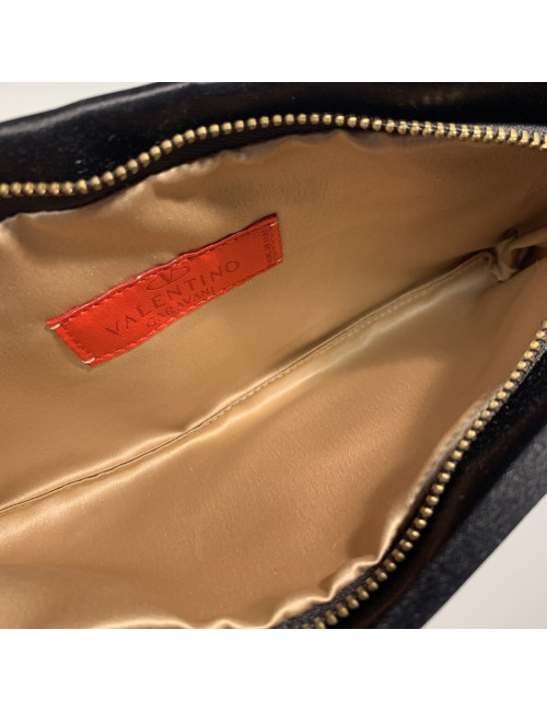 Pochette VALENTINO soie noire