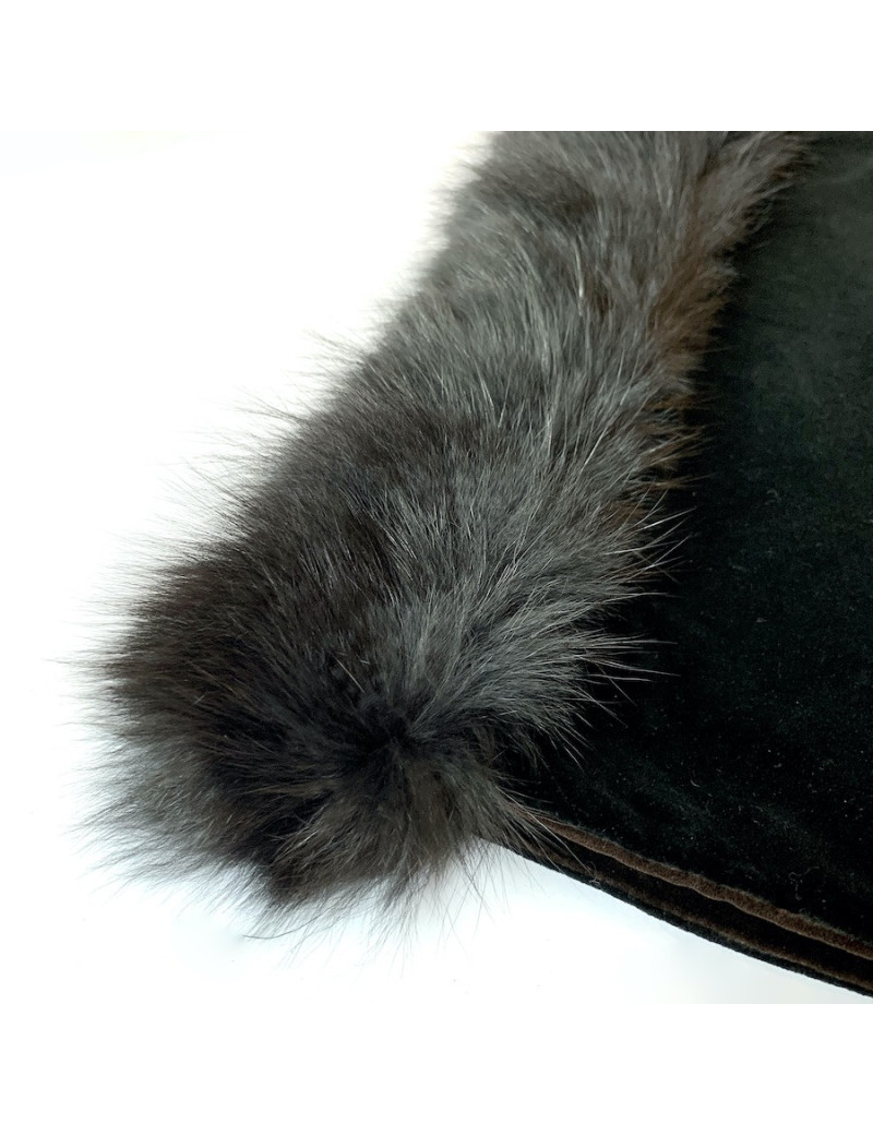 YVES SAINT LAURENT YSL reversible velvet shawl