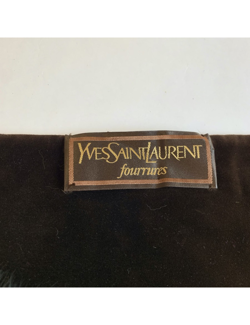 YVES SAINT LAURENT YSL reversible velvet shawl