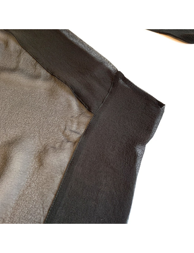 CHANEL noeud et voile de soie noire