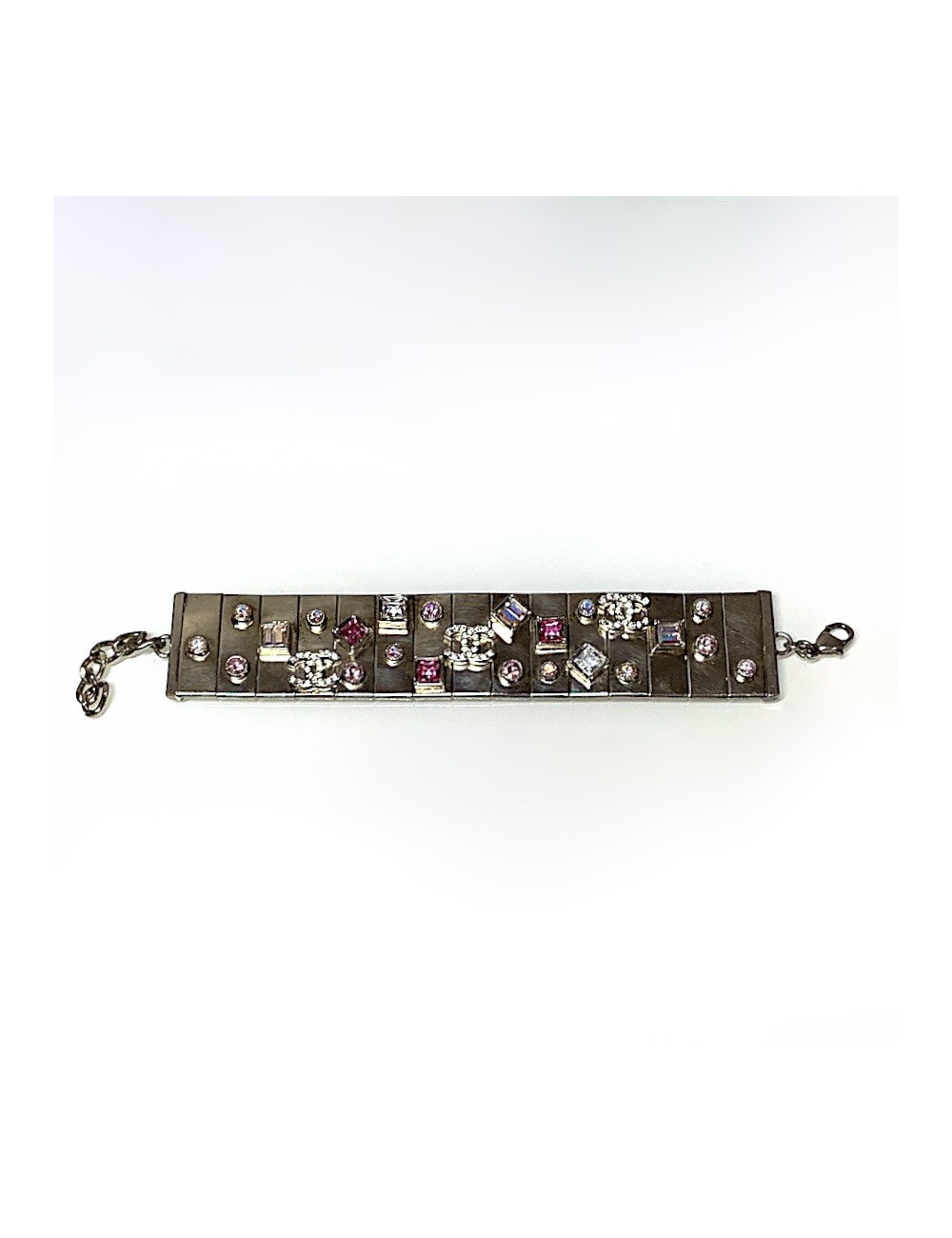 Bracelet CHANEL articulé avec strass