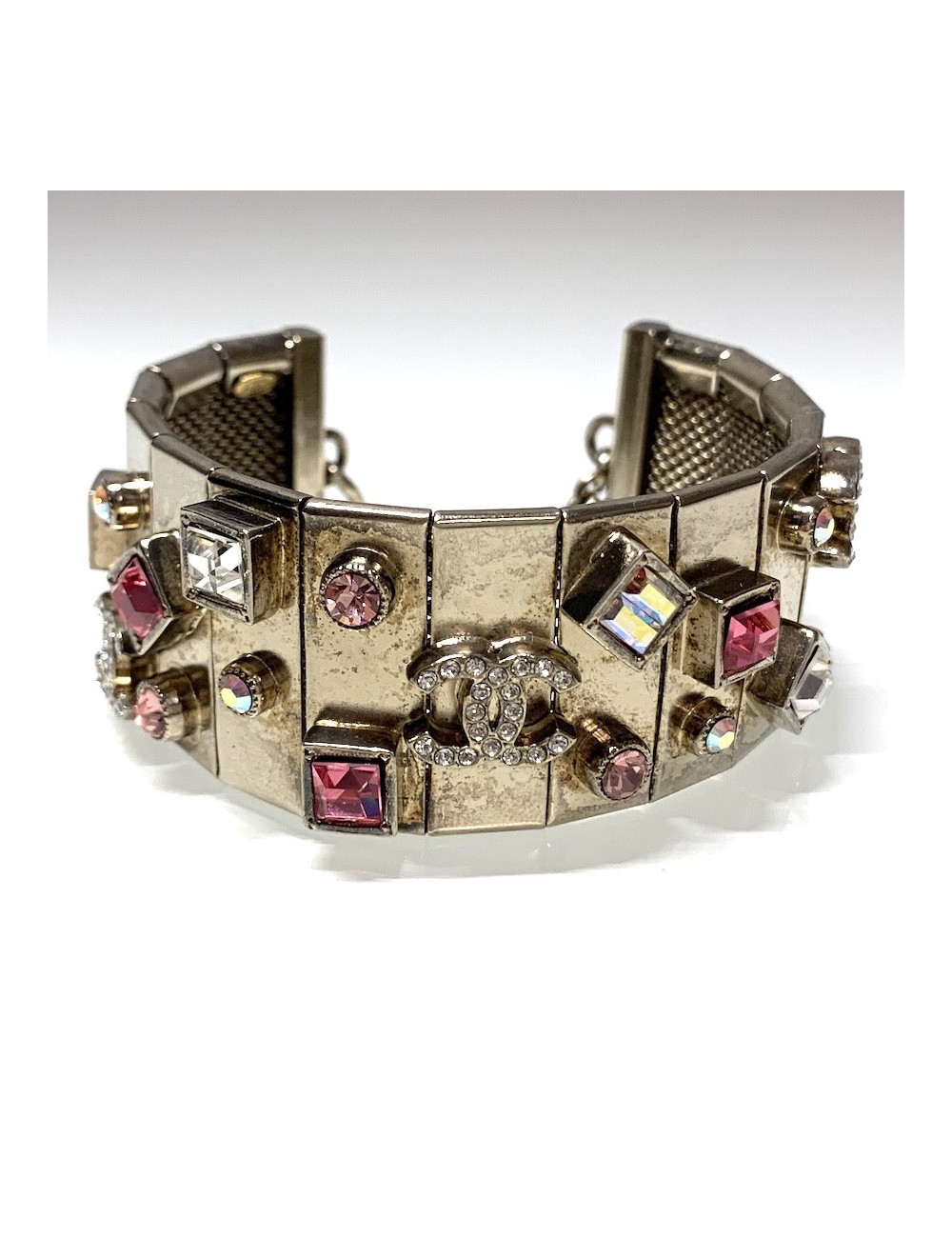 Bracelet CHANEL articulé avec strass