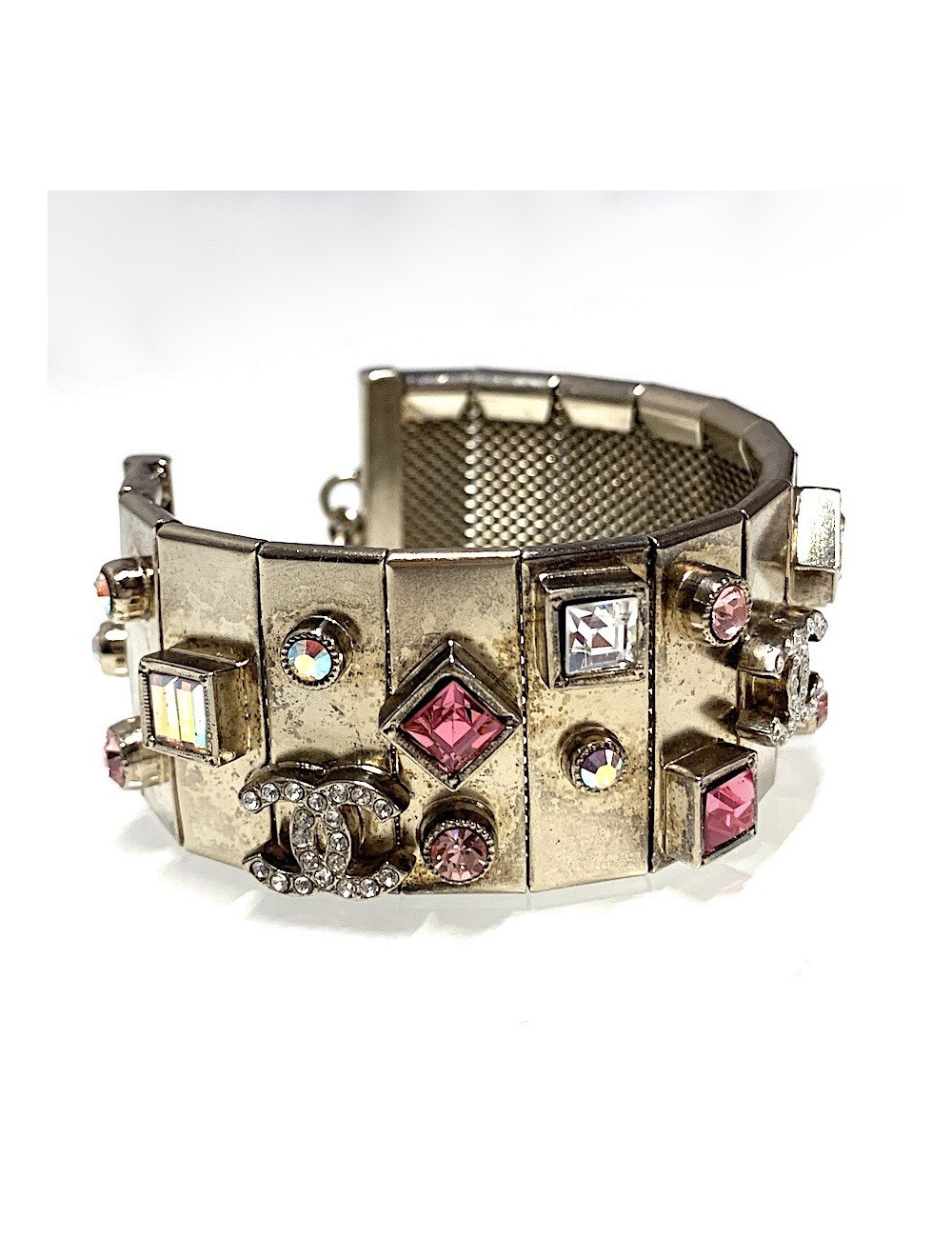 Bracelet CHANEL articulé avec strass