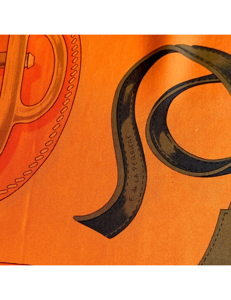 Foulard HERMES orange
