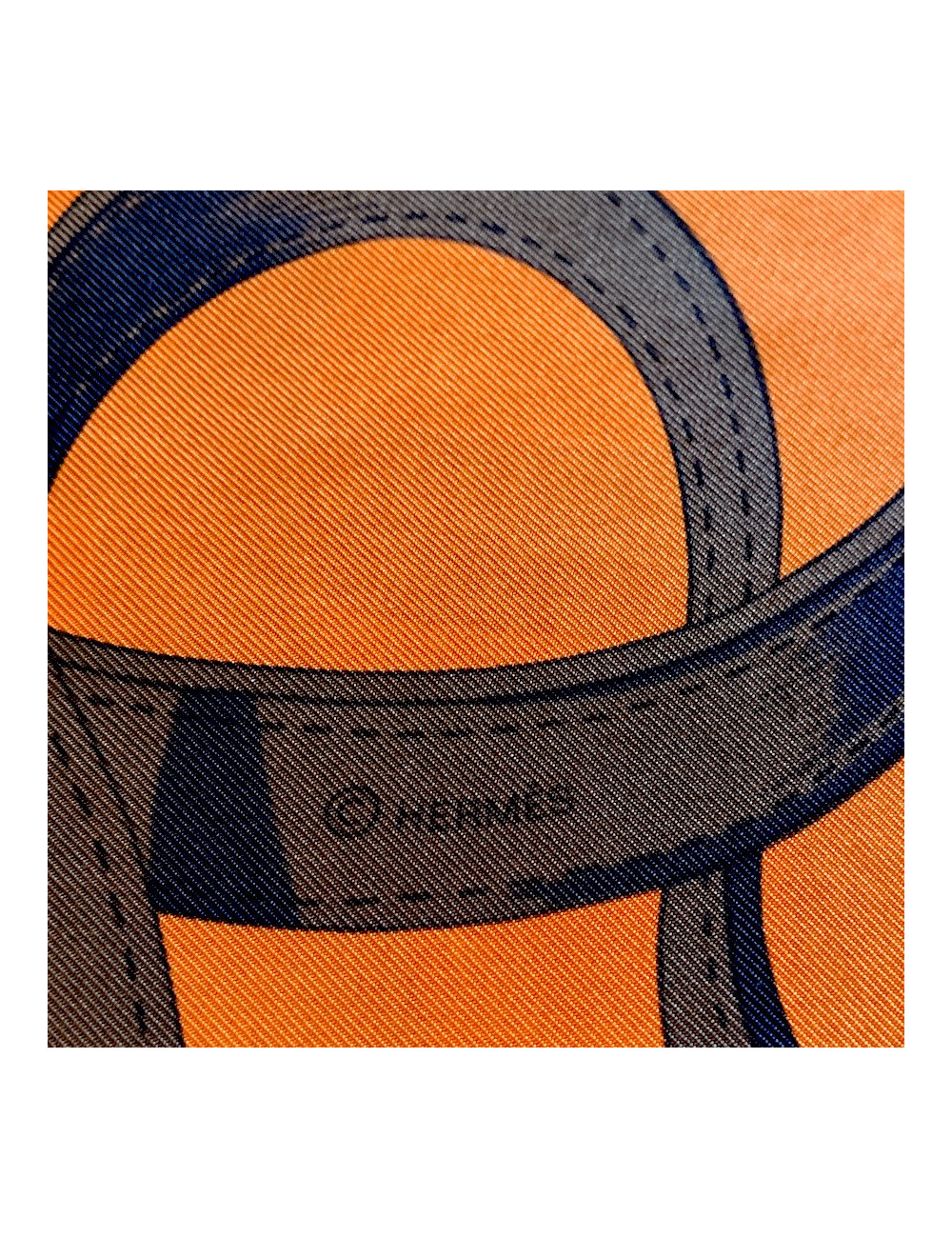 Châle HERMES Bouclerie d'attelage orange