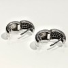 Stud Earrings in White Gold and Diamond Pave 