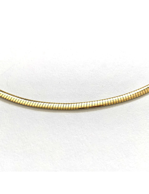 Flat Mesh Necklace in White and Yellow Gold