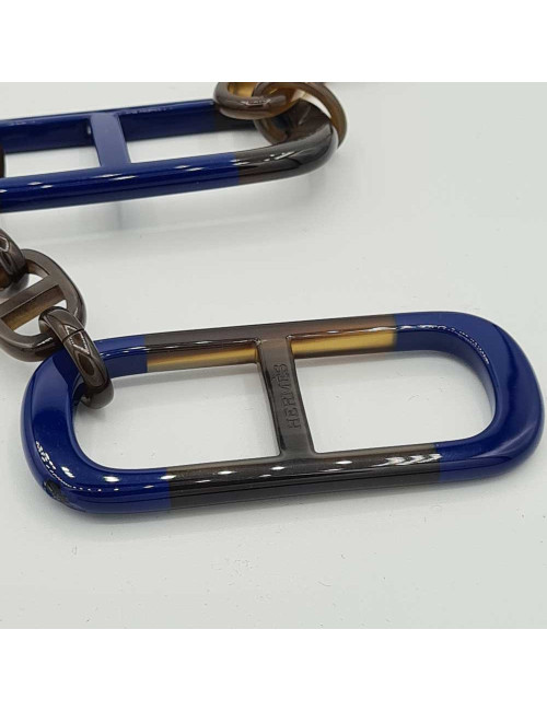 Collier HERMES chaîne d'ancre et laque 