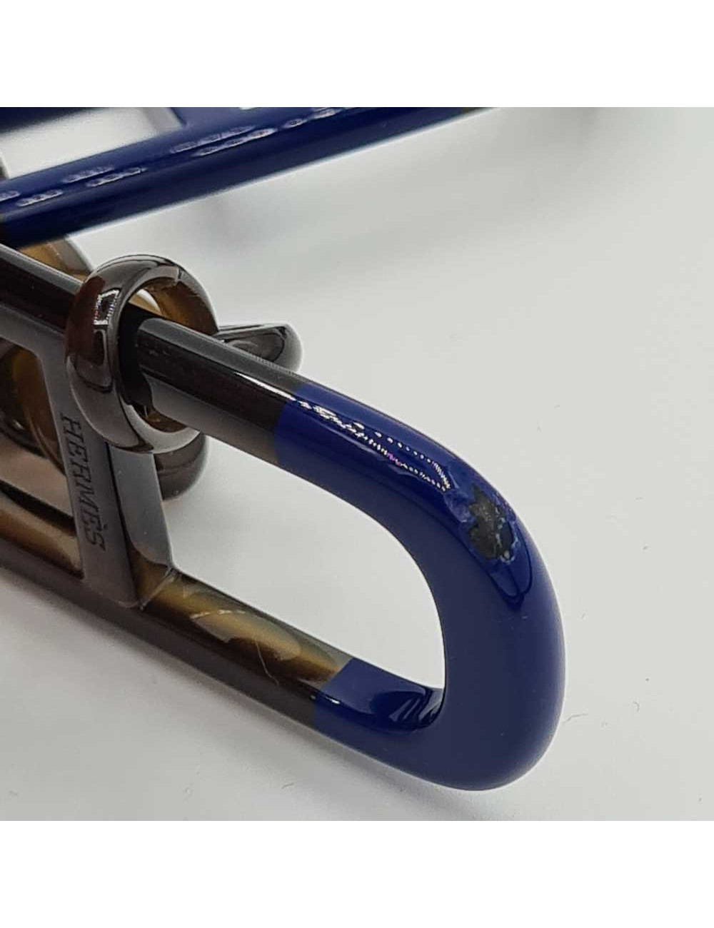 Collier HERMES chaîne d'ancre et laque 