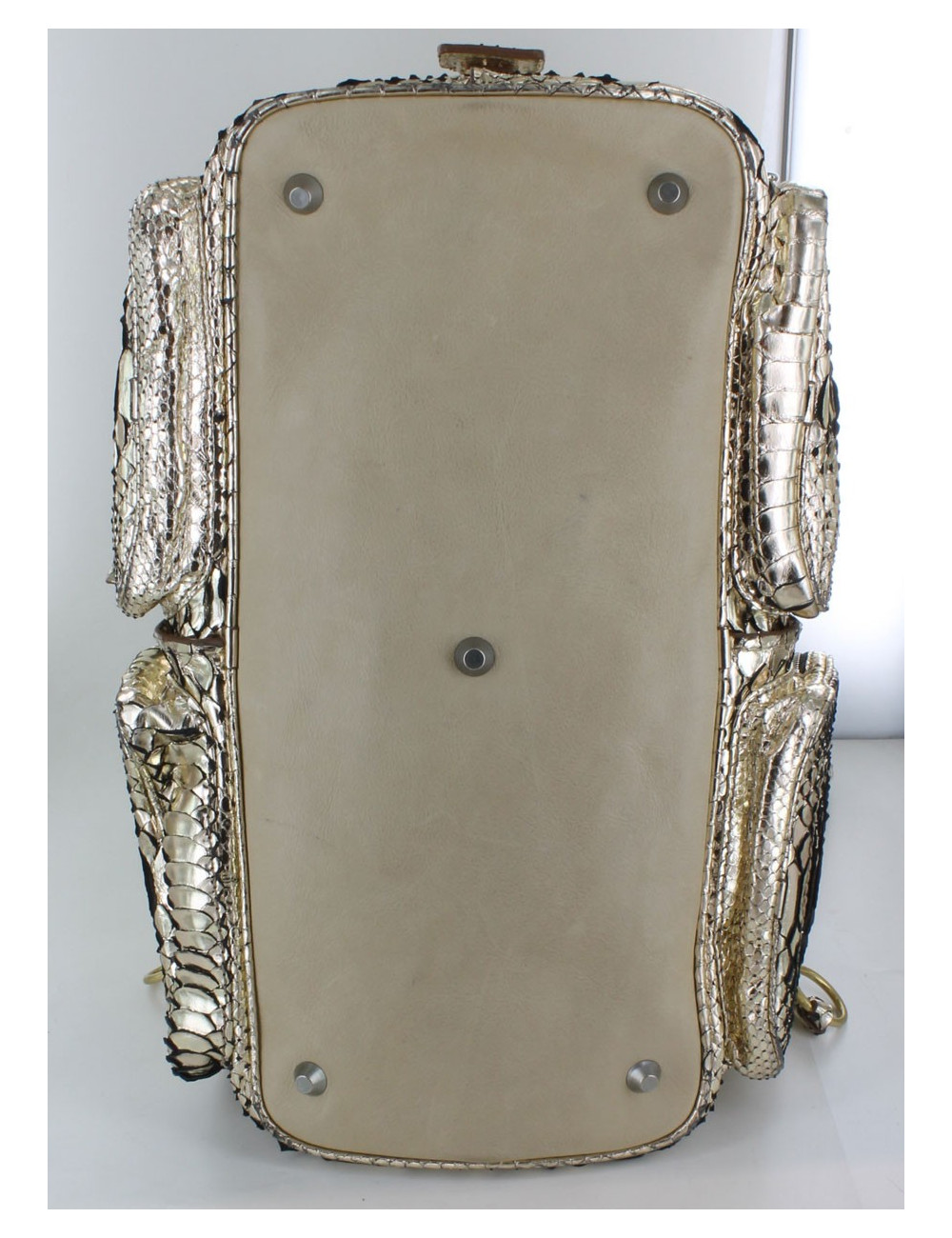 Sac CHLOE en python or pâle