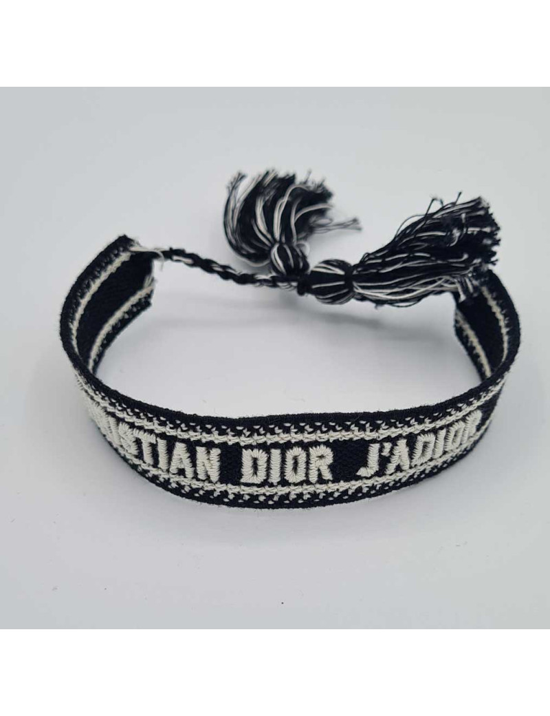 Set Bracelets DIOR j'Adior en cton oblique bleu marine