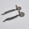 Boucles d'oreille CHANEL Paris - Dubai en métal argent foncé