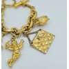 Bracelet charms vintage CHANEL doré