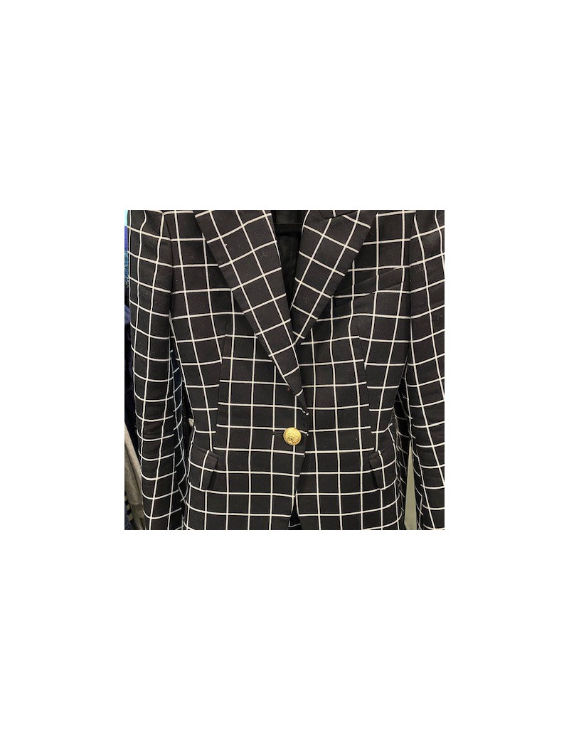 Veste 36 BALMAIN à carreaux noirs et blancs