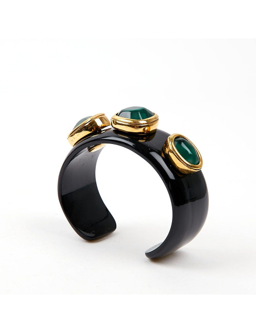 GOOSSENS three emerald cabochon cuff