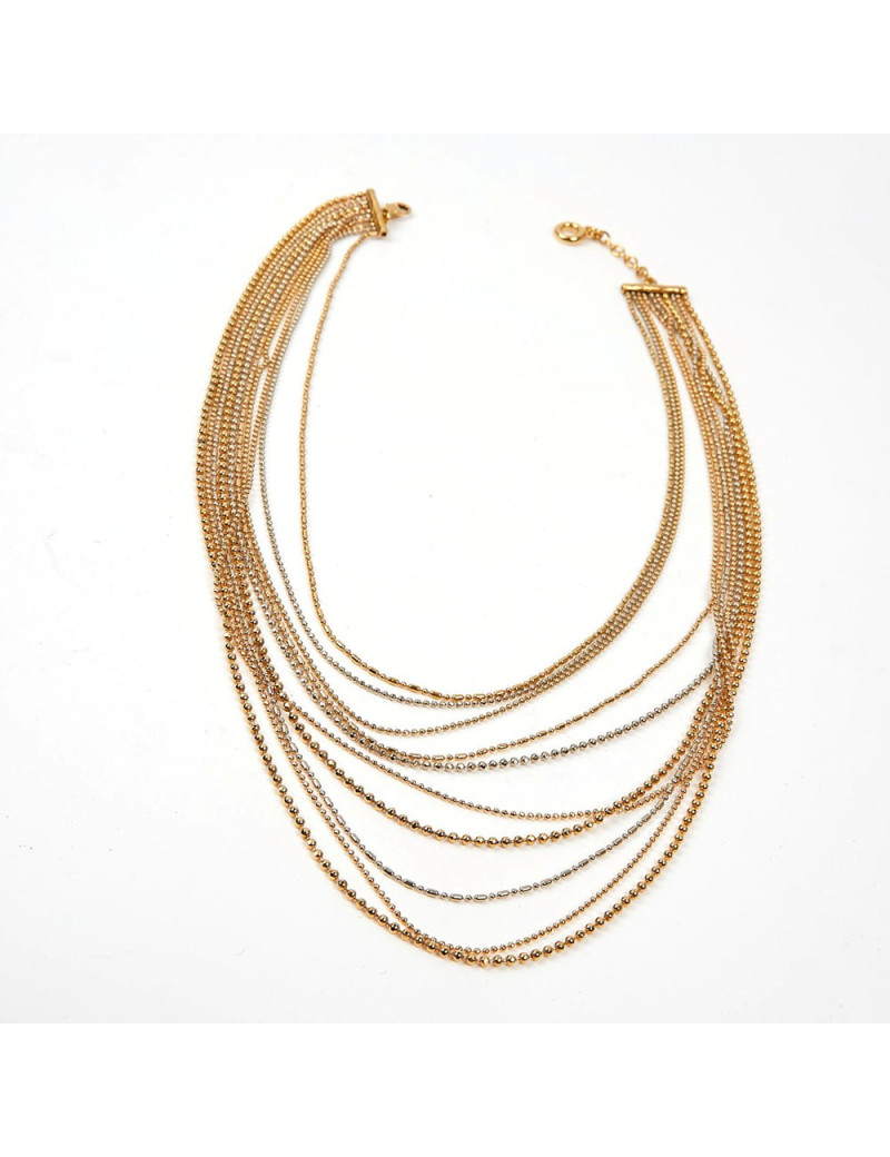 Sautoir multi rangs doré GOOSSENS