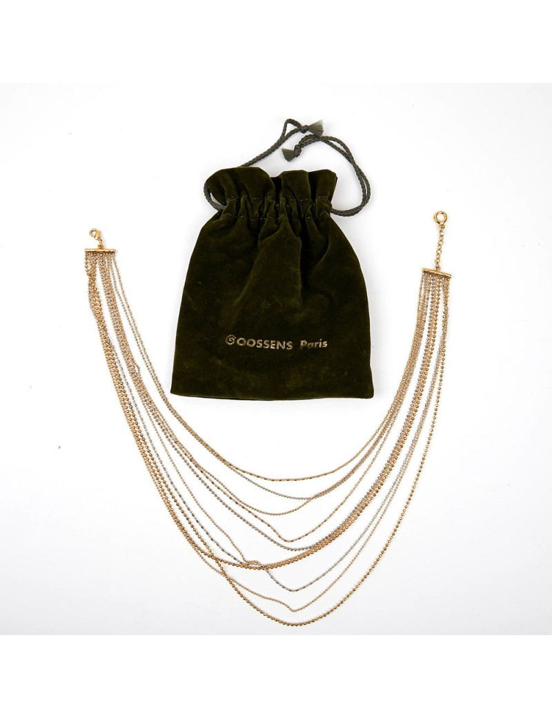 Sautoir multi rangs doré GOOSSENS