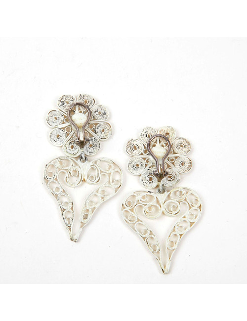 GOOSSENS heart pendant clip-on earrings